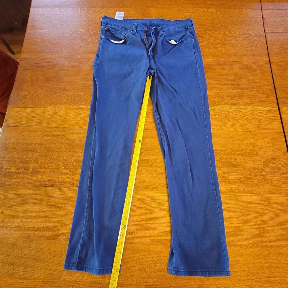 Levi's 514 Straight Jeans Blue Regular Fit Denim Pockets Men's Classic Style